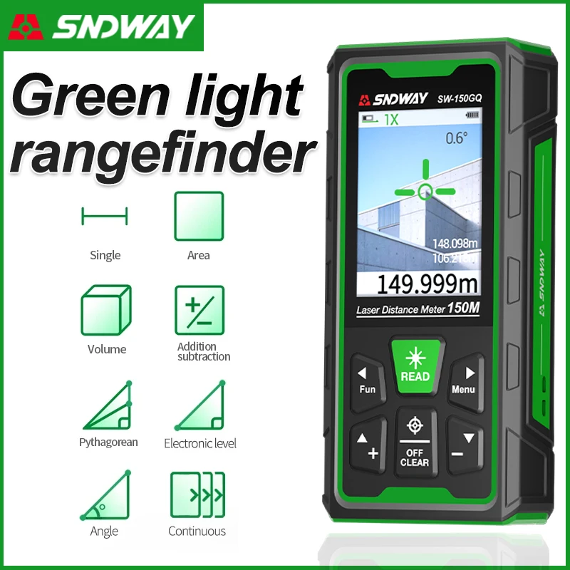 Stud Finder With Laser Level - Máy đo khoảng cách laser xanh,