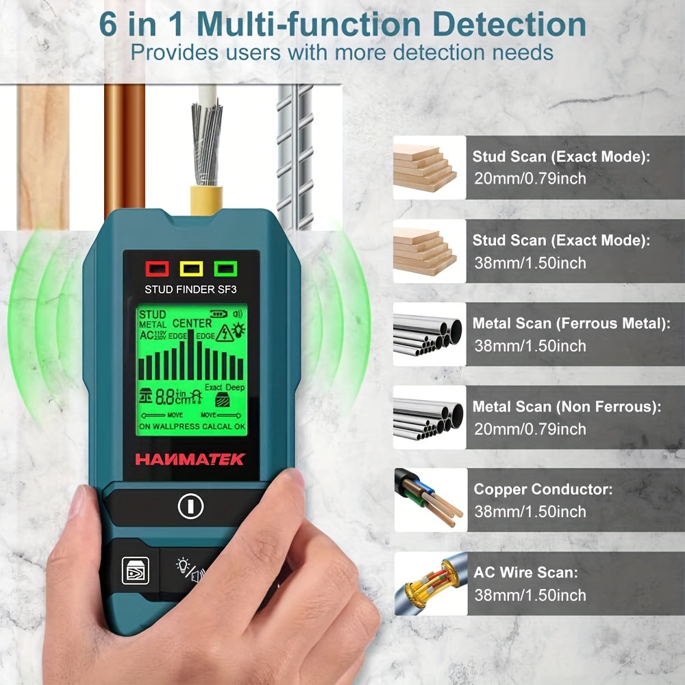 Stud Finder Center Finder Edge - HANMATEK SF3 Stud Finder Wall Scanner