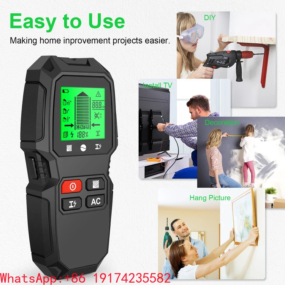 HW-QB6 Black Wall Stud Finder  - đánh giá và giá Stud Finder Center Finder Edge