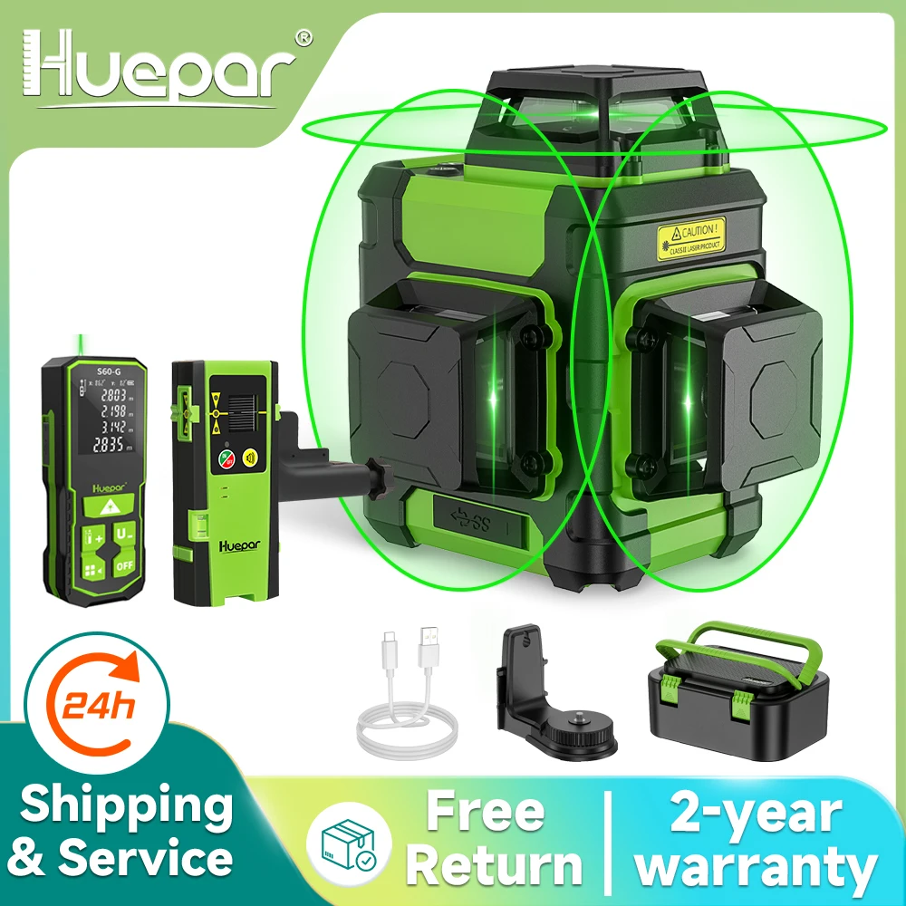 Huepar HM03CG Laser Level Gree - đánh giá và giá Stud Finder With Laser Level