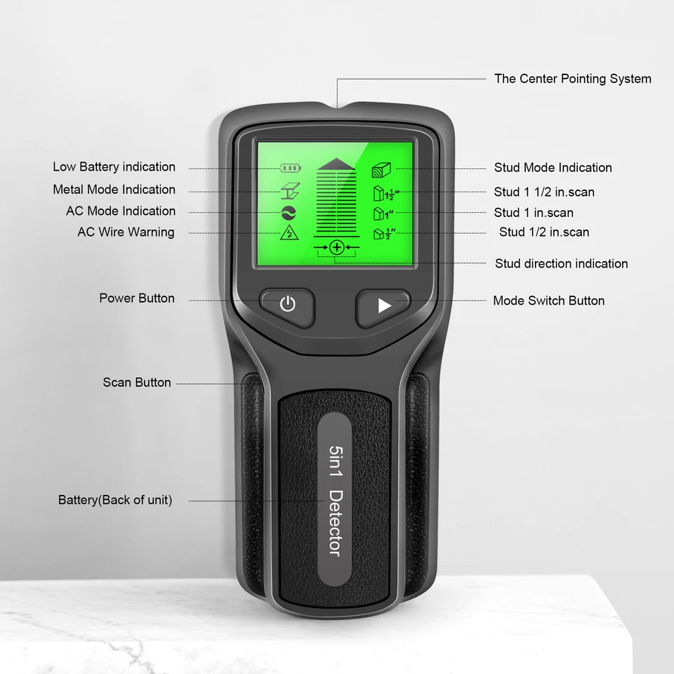 5 in 1 Metal Detector Wall Thi - đánh giá và giá Stud Finder Wall Scanner 5 In 1
