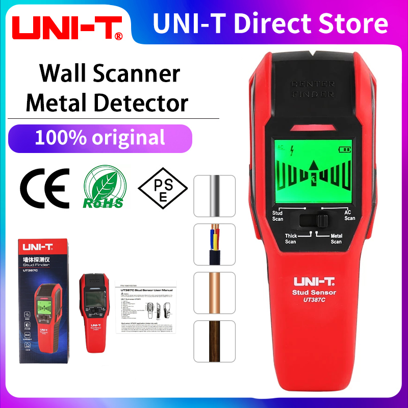 UNI-T UT387C Kỹ Thuật Số Bông  - đánh giá và giá Wall Scanner Rebar Detector