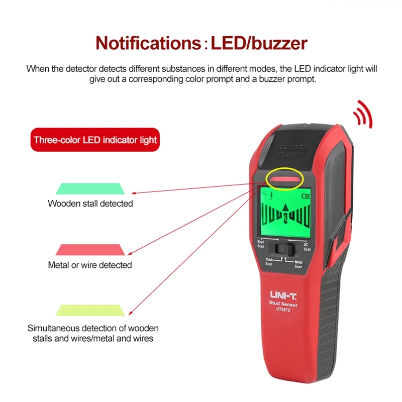 UNI-T UT387C Kỹ Thuật Số Bông  - đánh giá và giá Wall Scanner Rebar Detector