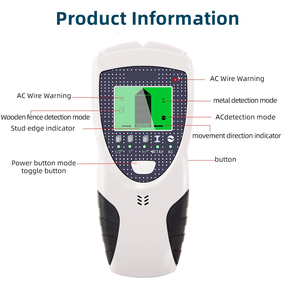 New 5 In 1 Metal Detector Find - đánh giá và giá Stud Finder Wall Scanner 5 In 1