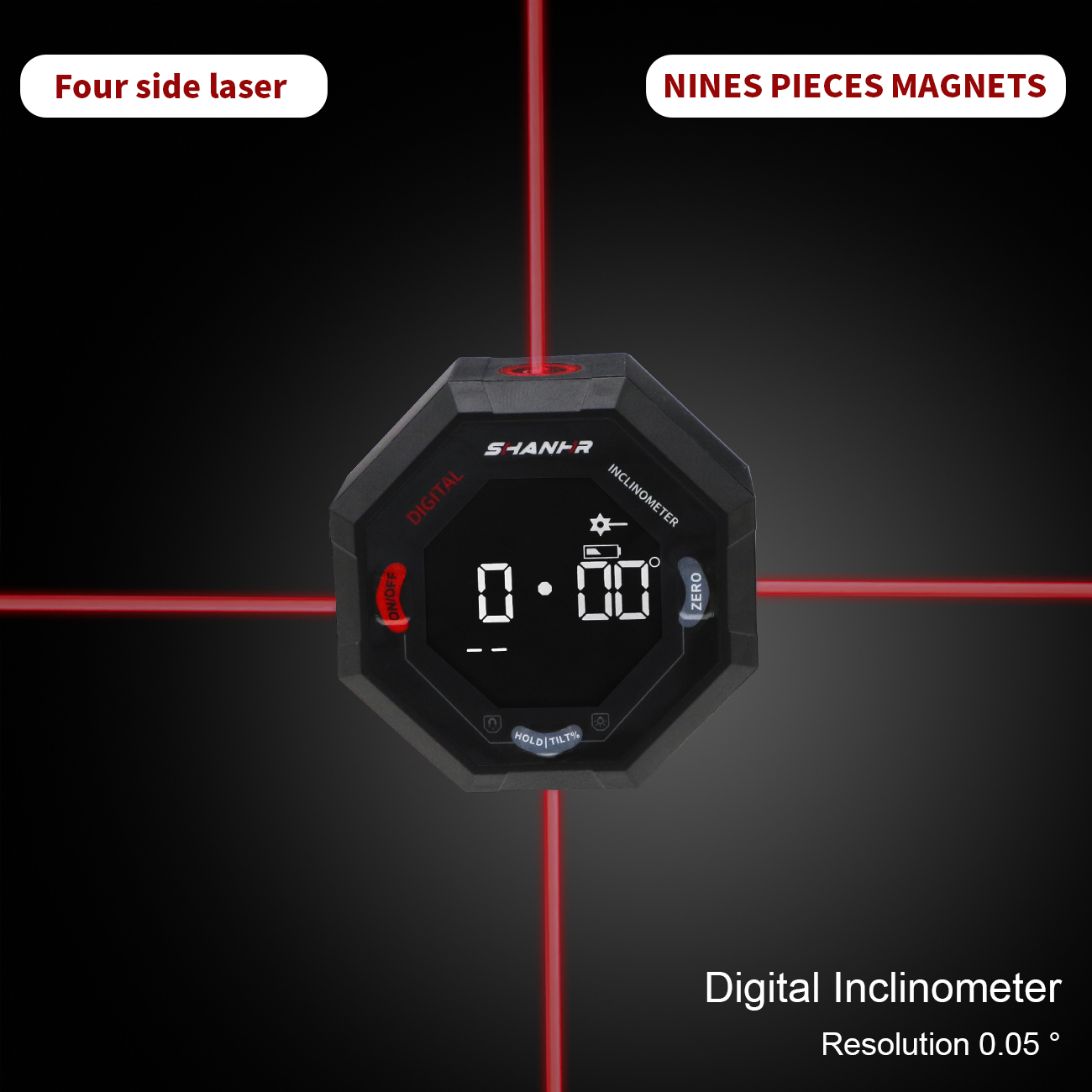 SHANHR Octagon Digital Angle F - đánh giá và giá Stud Finder With Laser Level