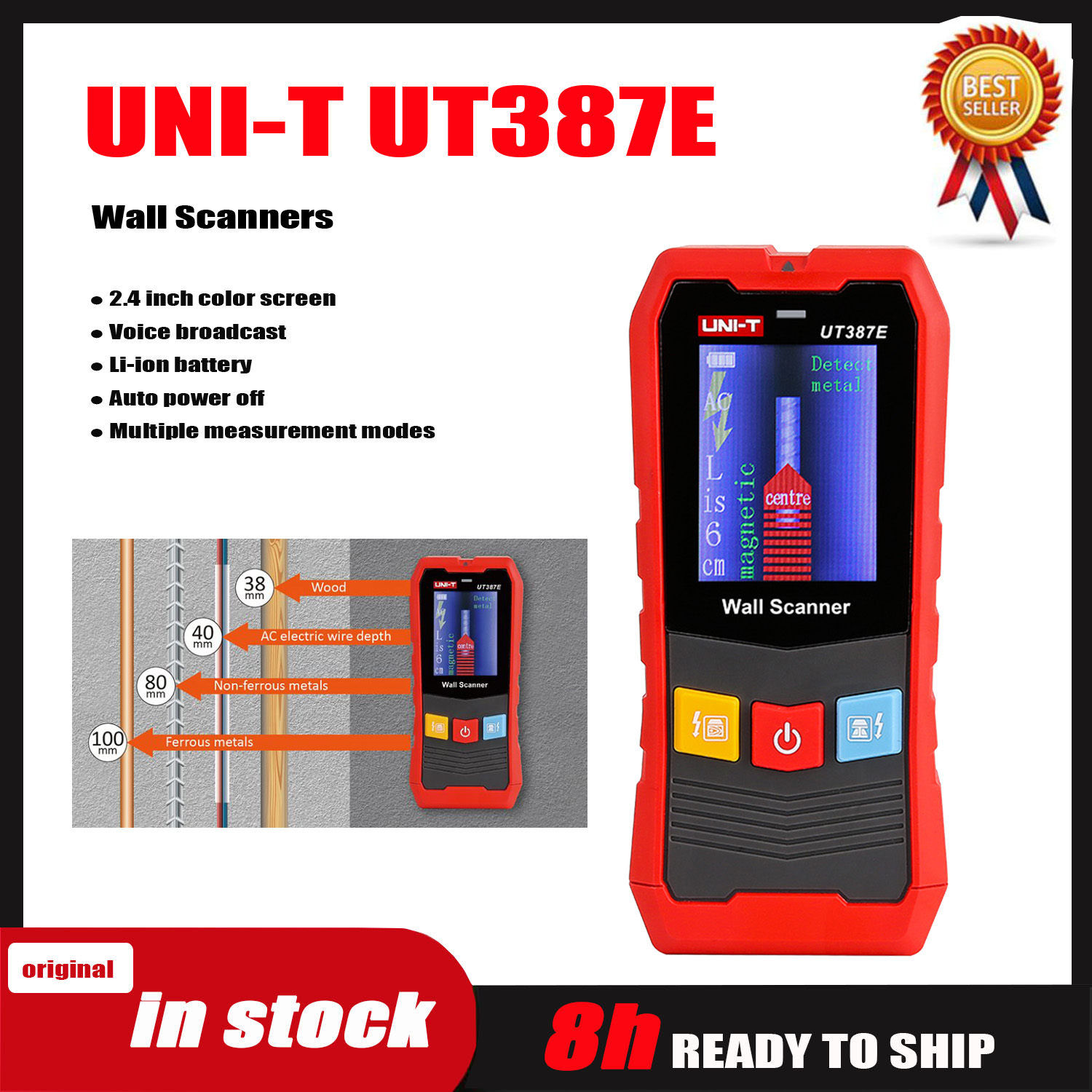 UNI-T UT387E UT387LM UT387S Wa - đánh giá và giá Stud Detector With Metal Ac Wire