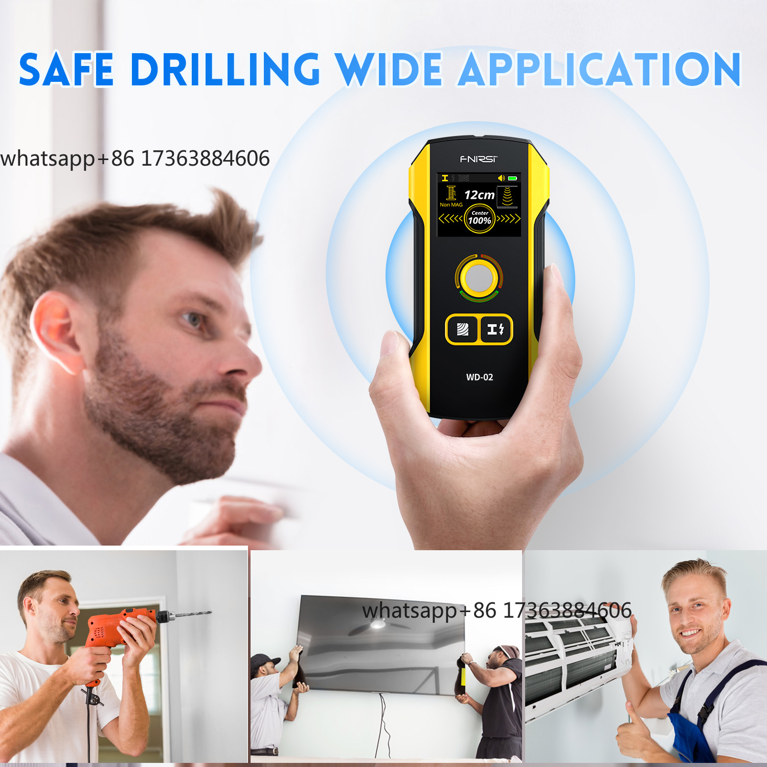 WD-02 Wall Detector Stud Finde - đánh giá và giá Stud Detector With Metal Ac Wire