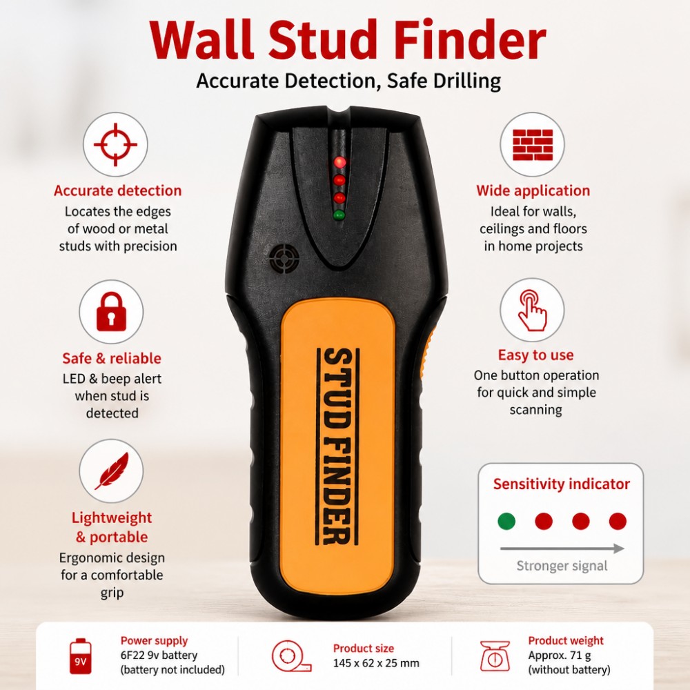 Electronic Stud Finder Wall Sc - đánh giá và giá Wall Scanner Rebar Detector