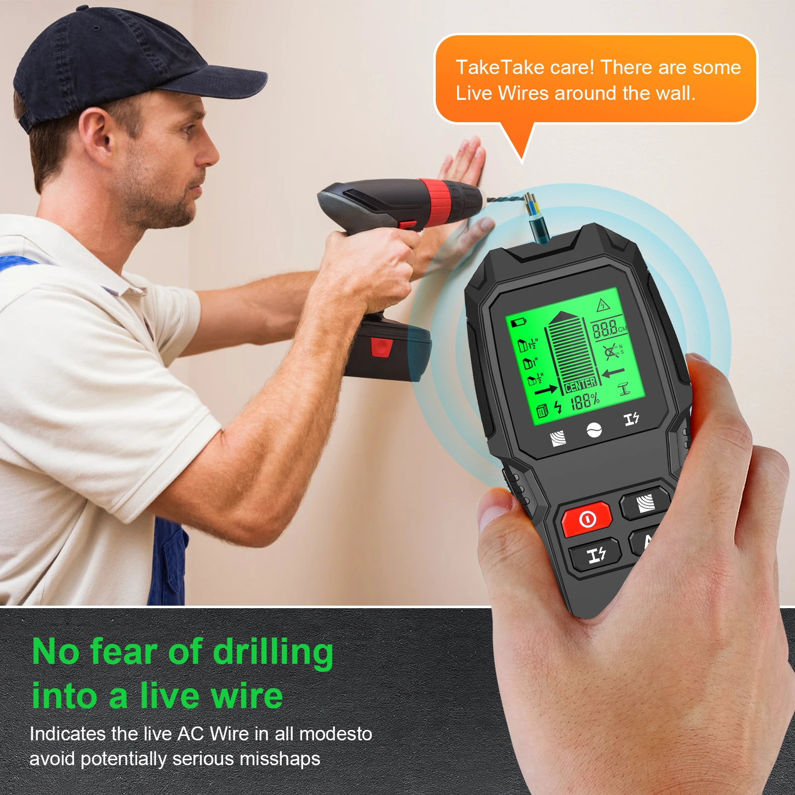 HW-QB6 5 in 1 LCD Electronic W - đánh giá và giá Stud Finder Center Finder Edge