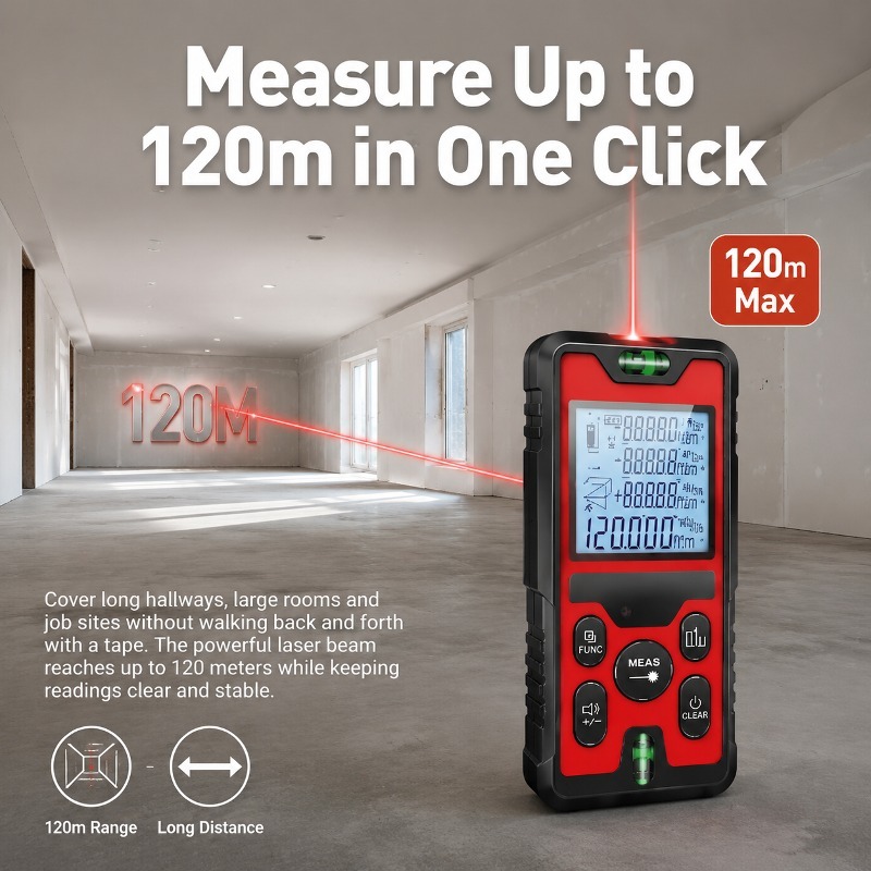 120M Laser Distance Meter USB‑ - đánh giá và giá Stud Finder With Laser Level