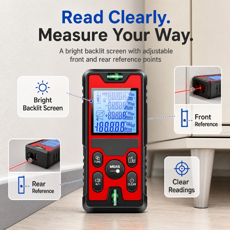 120M Laser Distance Meter USB‑ - đánh giá và giá Stud Finder With Laser Level