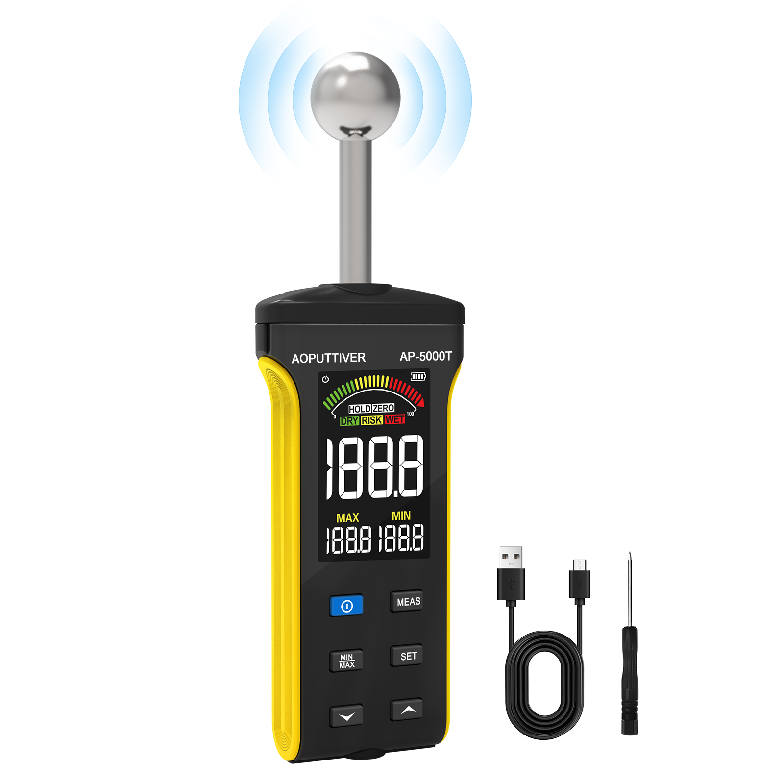 Holdpeak 5000T Non‑Destructive - đánh giá và giá Moisture Meter Wall Wood