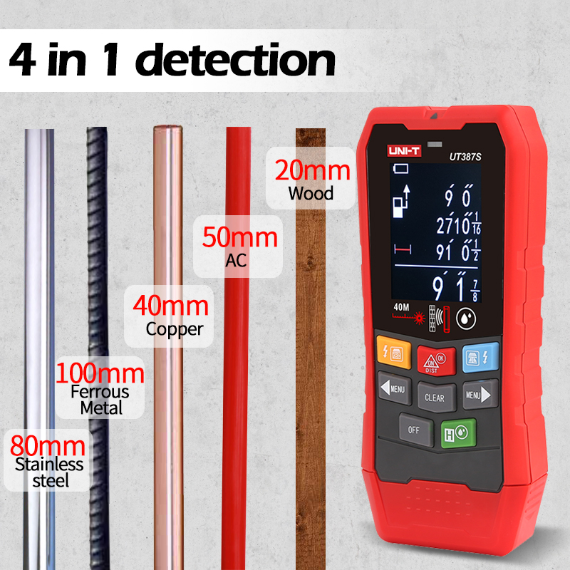 UNI-T 4 Trong 1 Kim Loại UT387 - đánh giá và giá Wall Scanner Rebar Detector