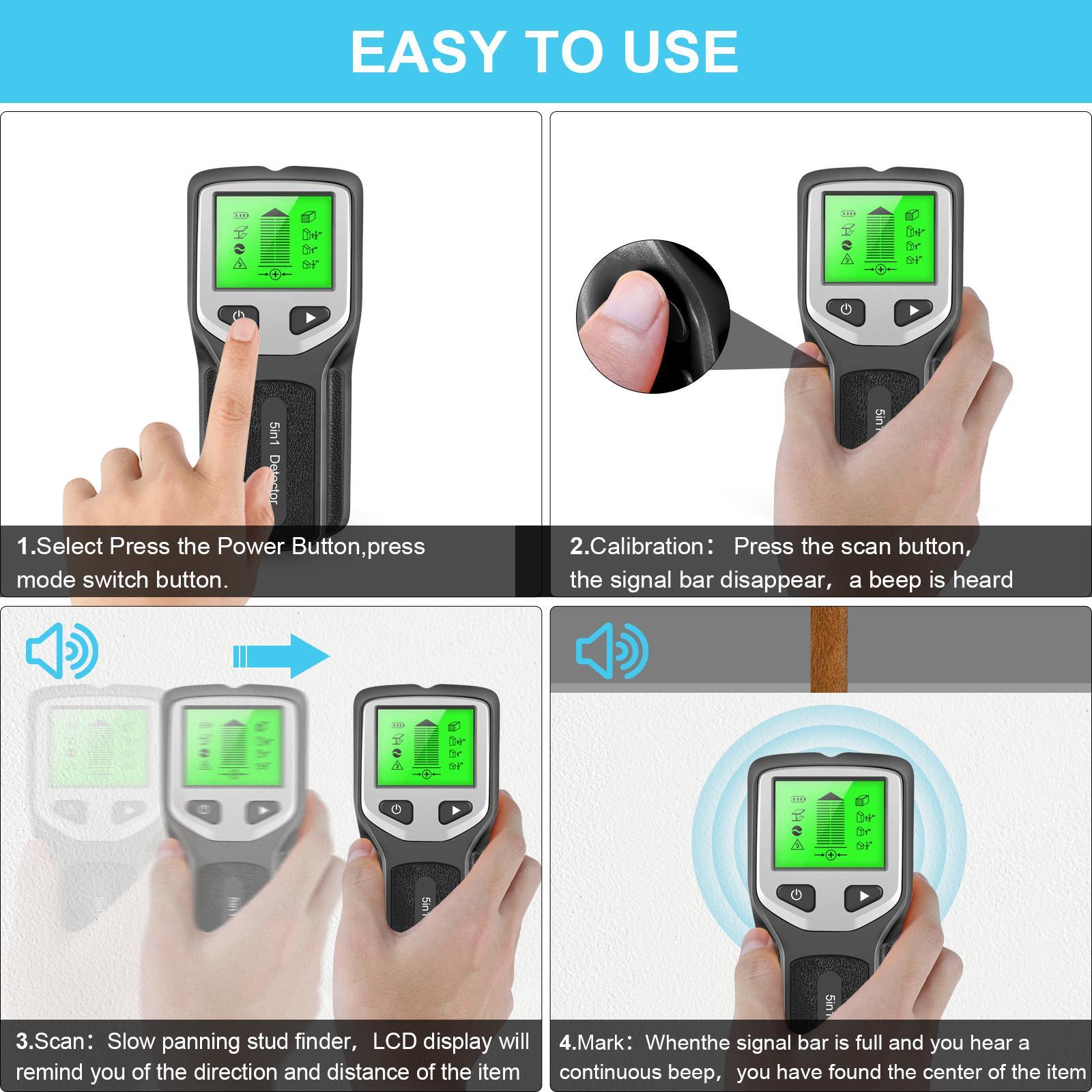 Digital Wall Detector LCD Meta - đánh giá và giá Stud Detector With Metal Ac Wire